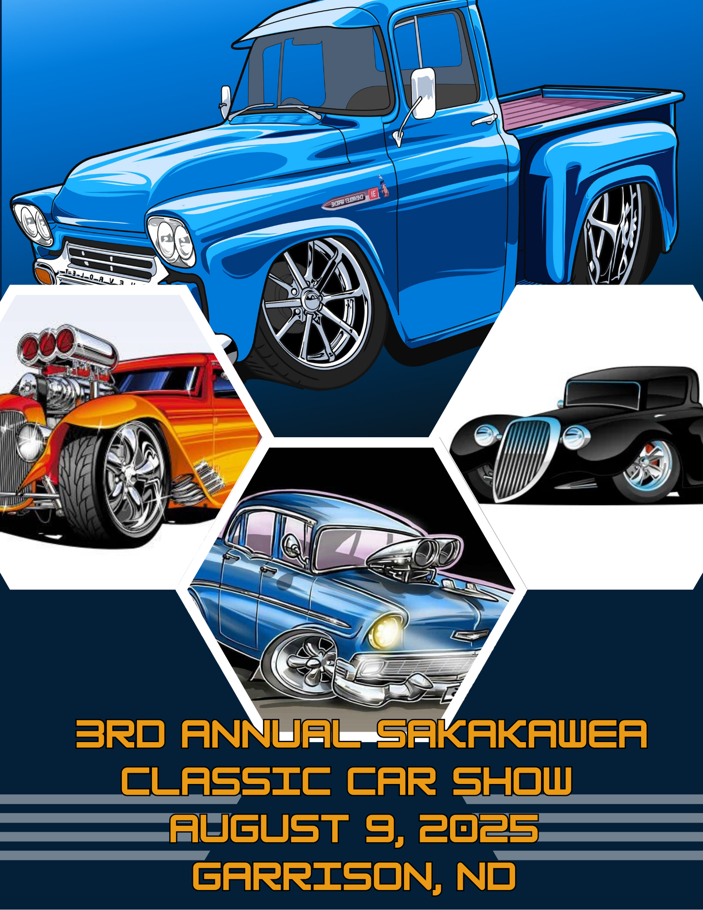 Custom Car Show Dash Plaques: Full Color Printed Metal, 3x4" 50 pieces