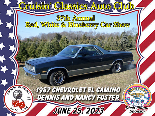 Custom Car Show Dash Plaques: Full Color Printed Metal, 3x4" 200 pieces