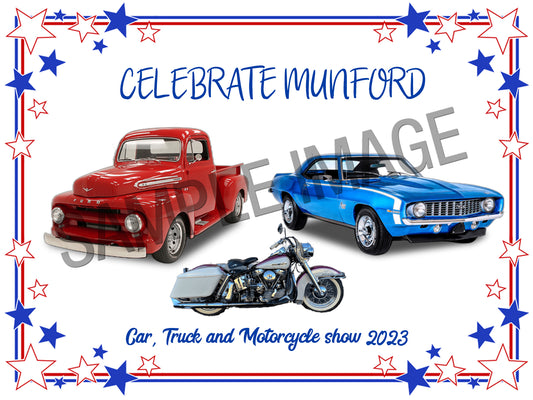 Custom Car Show Dash Plaques: Full Color Printed Metal, 3x4" 50 pieces